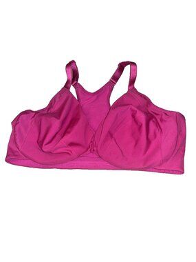 Glamorise WonderWire Front-Close T Back Bra Hot Pink 44 DD NWOT